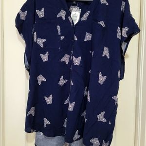 Torrid French Bulldog Top sz 3x